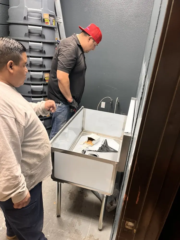Commercial plumbing and sink installation in Lott